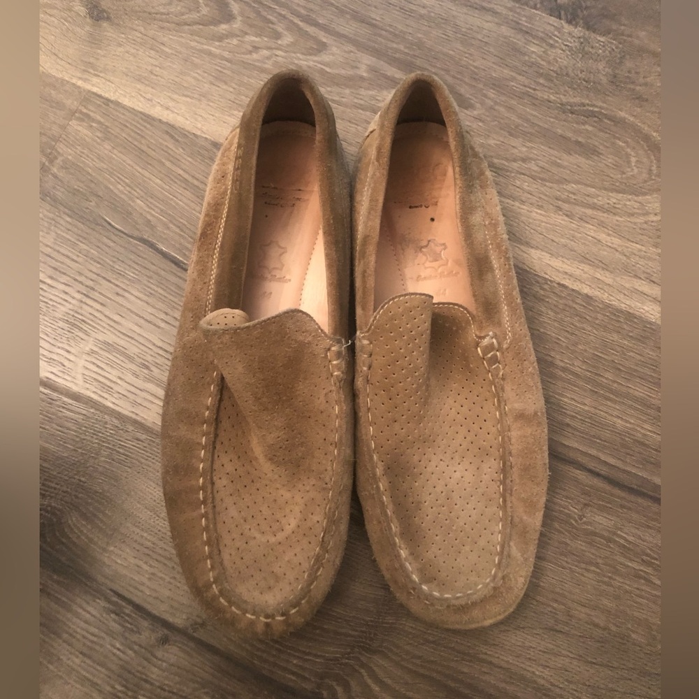 Ecco tan suede loafers size 44
